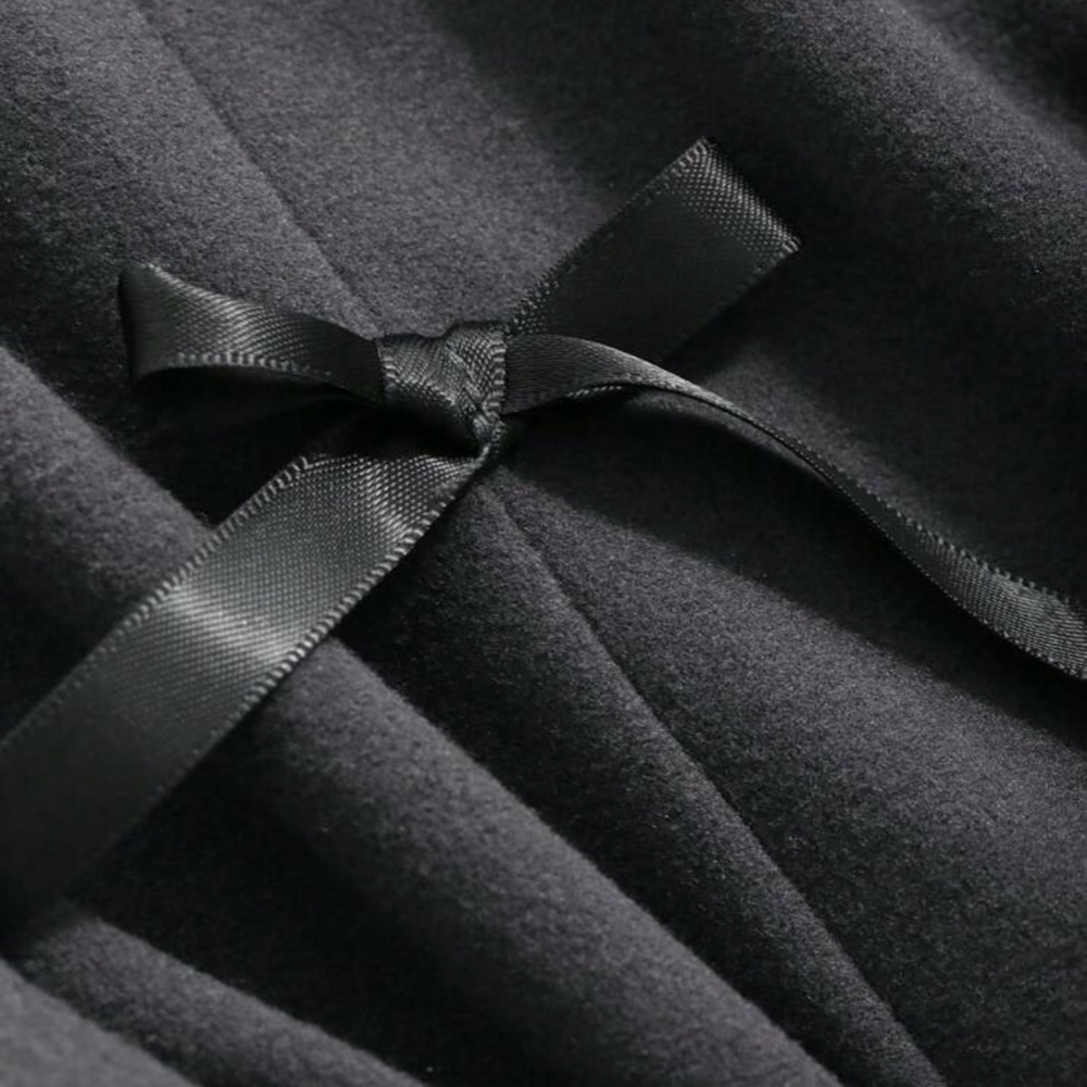 Women's Gray Long Sleeve Top with Bow Accents - Picture 5 of 5
